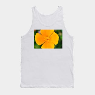 Yellow flower close-up against blurry green background Tank Top